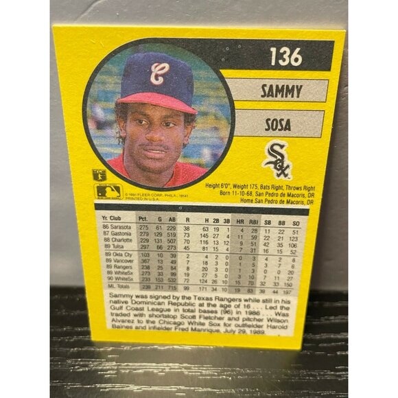 set of 95 Fleer Baseball cards 1991 MLB Sammy Sosa - Picture 6 of 7